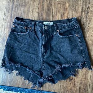 Abercrombie black high waisted shorts
